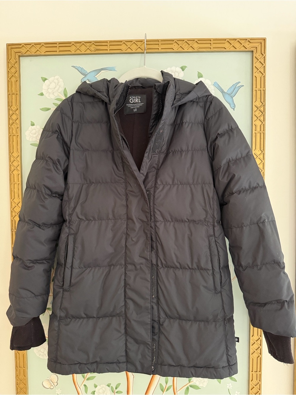 Athleta Girl Black/Burgundy Hooded Jacket